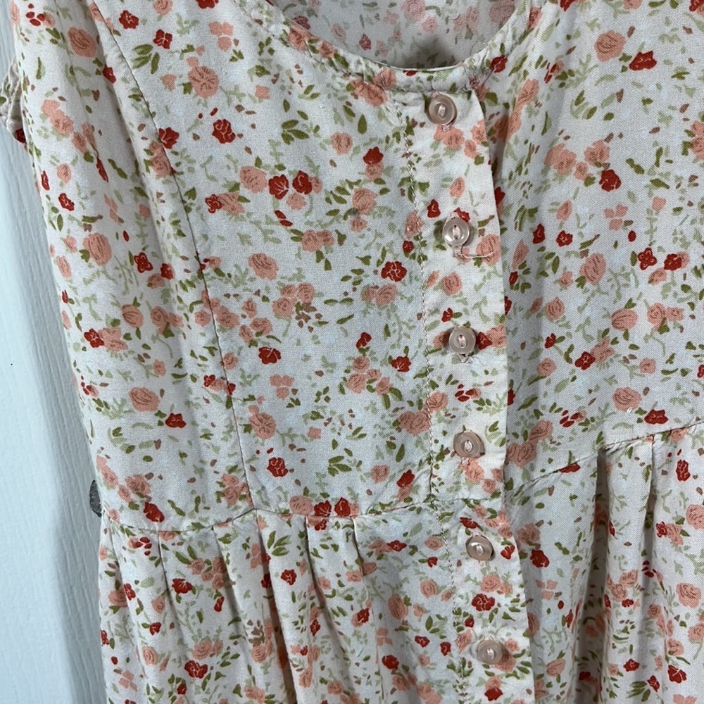 Obey Floral Cutout Mini Dress Ivory Beige Romantic Summer Mini Dress Size Small - Picture 8 of 10